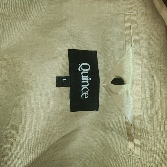 Quince Men’s 100% European Linen Blazer NWT Khaki Large - Picture 8 of 10